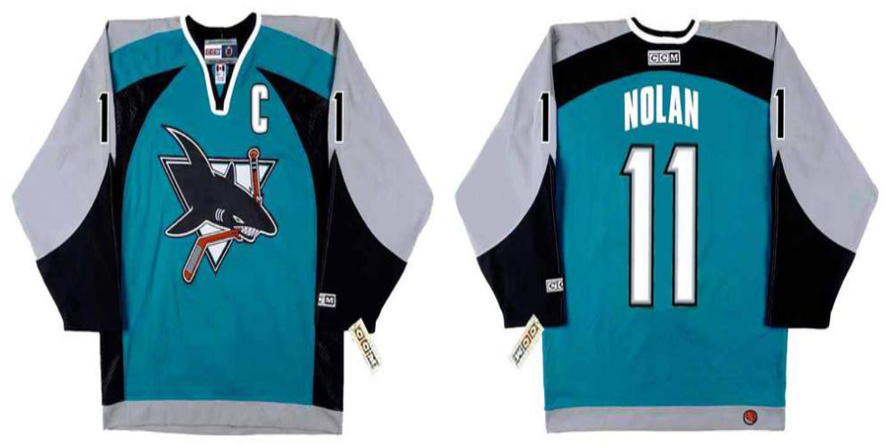 2019 Men San Jose Sharks 11 Nolan blue CCM NHL jersey